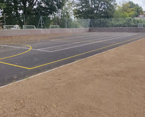 Claires Court Senior School Finished tennis courts
